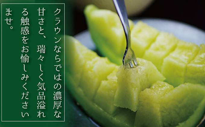 【12ヶ月定期便】クラウンメロン（白等級）特大玉　1玉入 