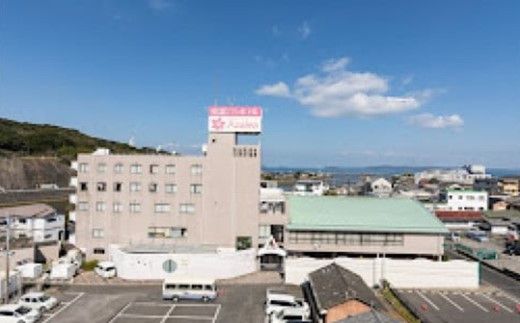 松浦シティホテル　一泊二食付宿泊チケット【C9-006】 宿泊 チケット 1泊 1泊朝食付 朝食付 松浦市 松浦 ホテル シティホテル 松浦シティホテル 駐車場 ラジウム泉