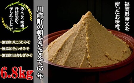 本格無添加生味噌 6.8kg 3種 【あんどうみそ】味噌 ADM