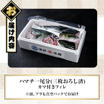 ふるさと納税 佐伯市 豊後ハマチ 若武者(三枚おろし済1尾) |  | 01
