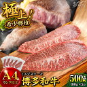 【ふるさと納税】【厳選希少部位】【A4～A5】博多和牛ミスジステーキ 約500g（100g×5p）＜株式会社MEAT PLUS＞那珂川市[GBW136] 14000 14000円