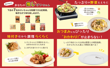 【定期便 7回】食べ尽くせ！！下呂のけいちゃん  7ヵ月定期便（まるはち食堂＆杉の子＆萩原チキンセンター＆菊の井ミート＆天狗＆ミズホ食品＆村山チキン）【tc18】