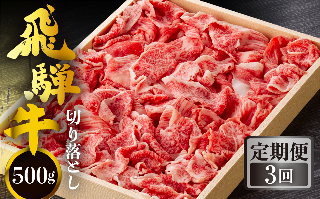 
                  《定期便》全3回 飛騨牛 切り落とし 500g 訳あり 等級 部位お任せ 化粧箱入り すき焼き 鍋 スライス 和牛 牛肉 国産 ブランド和牛 飛騨 白川村 白川郷 わけあり 45000円 [S710]
                