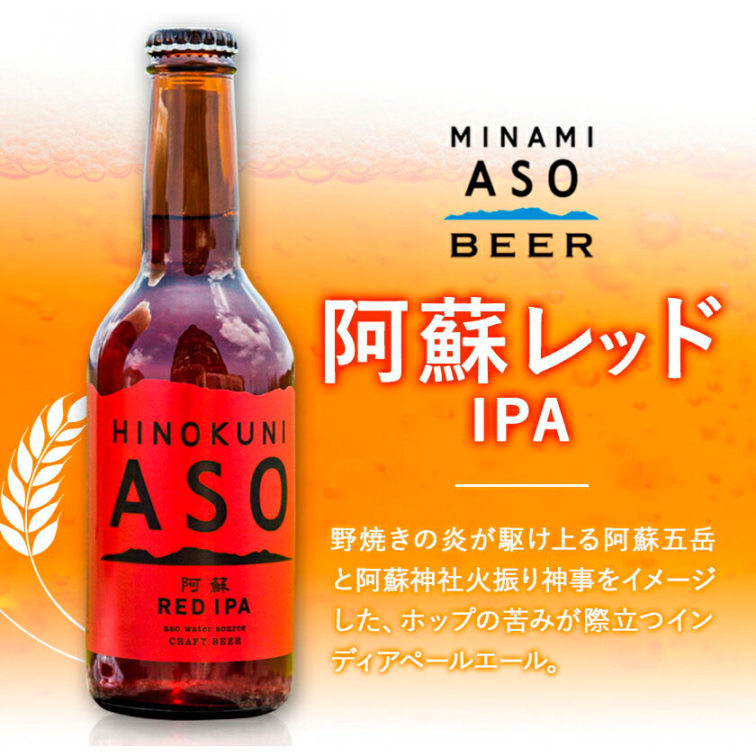 みなみ阿蘇 ビール 阿蘇レッド IPA 330ml×3本セット 株南阿蘇ケアサービス 《90日以内に出荷予定(土日祝除く)》---sms_carebred_90d_r7_9500_3i---
