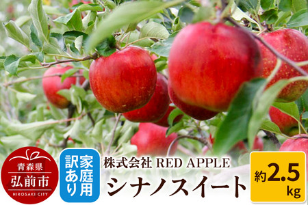 りんご【訳あり】家庭用 シナノスイート 約2.5kg