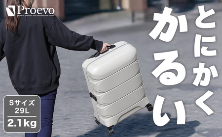 [Proevo]  13001-3 Lite Frex 超軽量ファスナーキャリーS AY382 スーツケース 超軽量 LCC キャリーケース キャリーバッグ 耐衝撃 小型 薄型 機内持ち込み 静音 ダブルキャスター TSAロック搭載 カップホルダー付き PC100% ファスナータイプ 13001 (D.グレー/サンドベージュ/Sサイズ)