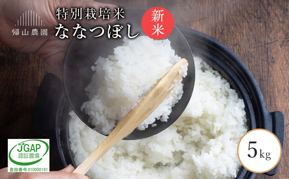 
                  【新米予約】ななつぼし5ｋｇ　箱入《帰山農園》
                