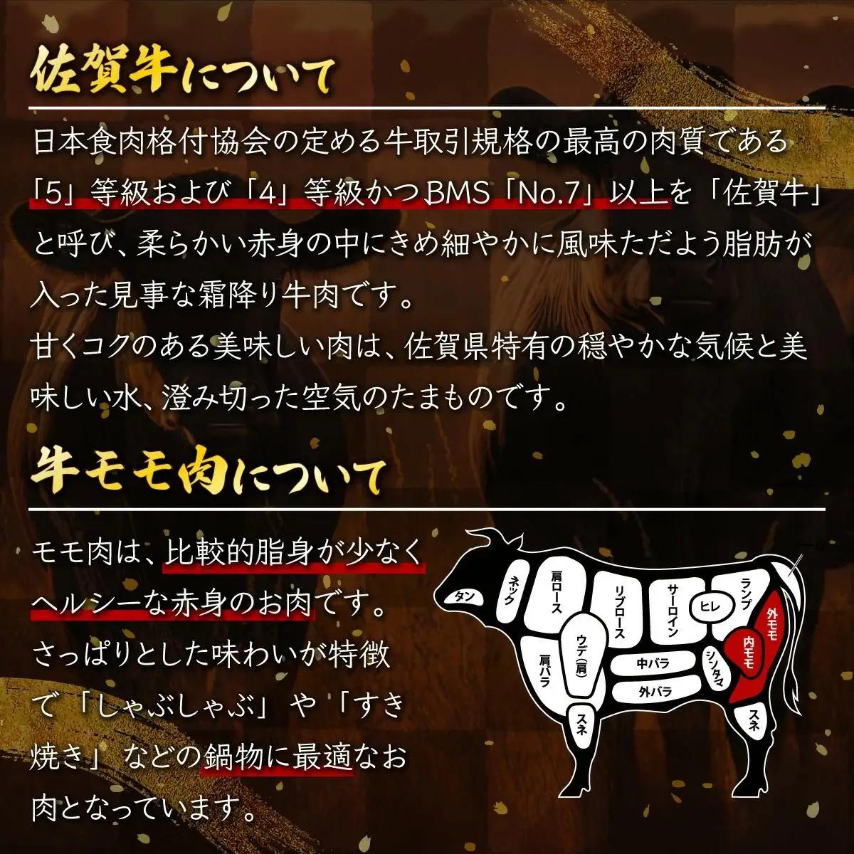 佐賀牛 牛肉  「モモしゃぶしゃぶ・すき焼き用」 牛肉