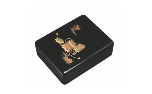 
            紀州漆器 新丸型文庫DX 黒 平安物語【YG340】
          