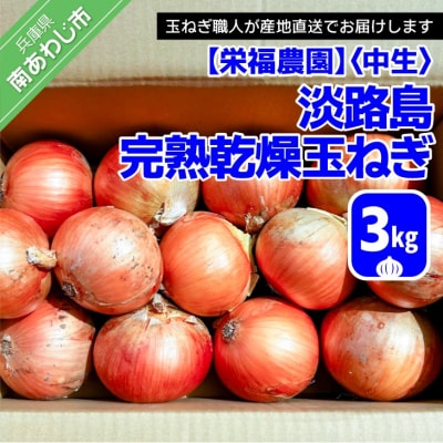 完熟乾燥玉ねぎ〈中生〉3kg◆配送7月中旬～