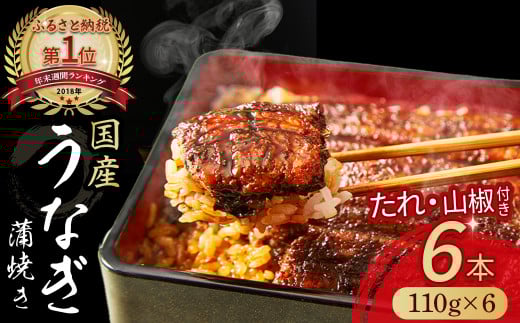 うなぎ蒲焼き (110g×6尾) 国産 名店 食べ方 調理済み うな重 ひつまぶし タレ 山椒付き ギフト お歳暮 お正月 高級 鰻 お取り寄せ グルメ 蒲焼 人気 おすすめ 小分け 個包装  冷凍 Esu-125