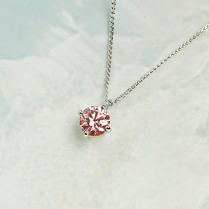 プラチナ900 ラボピンクダイヤネックレス 0.2ct クラウン LAB-PT900-007PK[AM326] / ピンクダイヤヤモンド ネックレス アクセサリー ギフト プレゼント
