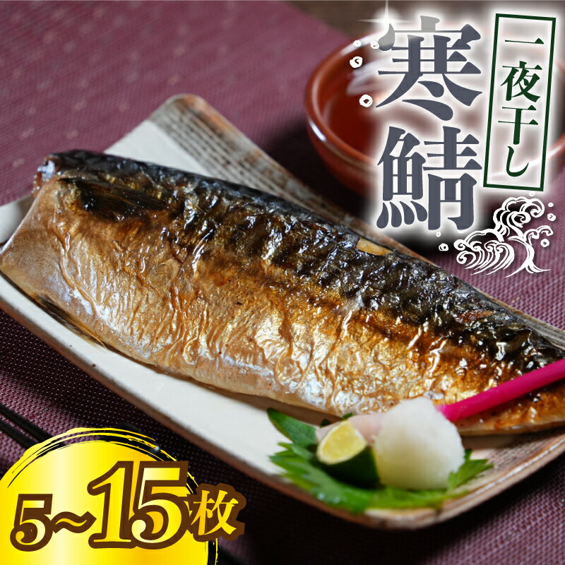 【ふるさと納税】 寒鯖 一夜干し 【選べる容量】 5～15枚 干物 ひもの サバ 鯖 魚 海鮮 おかず 酒のあて おつまみ 弁当 塩 魚介 惣菜 食品 冷凍食品 グルメ ギフト 贈り物 贈答 保存 千葉県 銚子市 送料無料 千葉県 銚子市 甲印小西商店