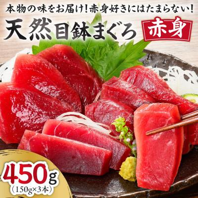 ふるさと納税 三浦市 本物の味をお届け!赤身好きにはたまらない!天然目鉢まぐろ赤身3柵