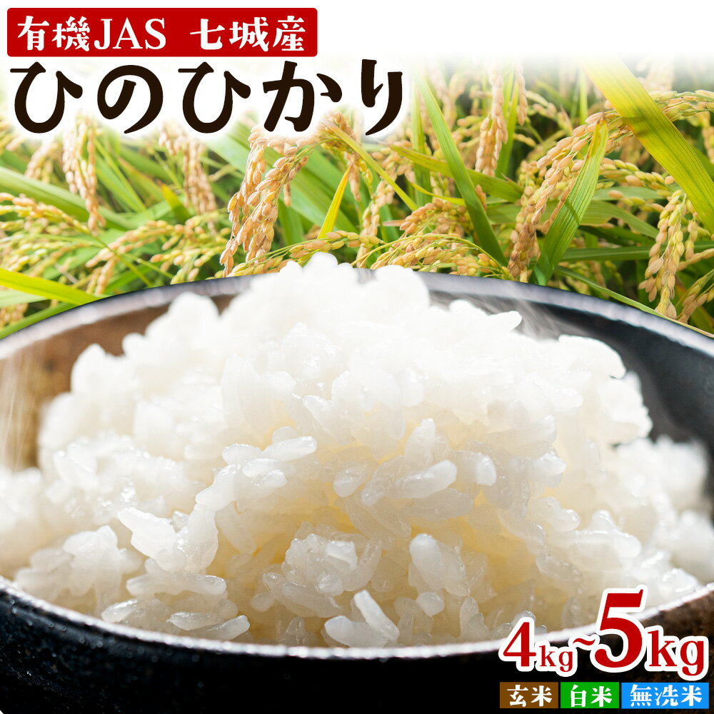 【ふるさと納税】令和7年産 有機JAS 七城産ひのひかり 選べる精米方法 玄米 白米 無洗米 選べる内容量 4kg 5kg 渡辺農産《30日以内に出荷予定(土日祝除く)》熊本県 菊池市 米 お米 精米 ひのひかり 菊池市産 熊本県産 九州産 送料無料