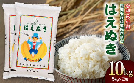 【令和6年産】 はえぬき10kg（5kg×2） 山形県庄内産　鶴岡米穀商業協同組合