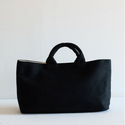 【ふるさと納税】三河木綿刺し子織　sasicco 　フナガタトートミニ　黒【配送不可地域：沖縄県】【1690845】