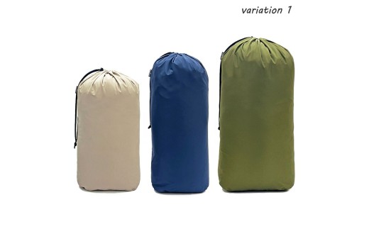 【バリエーション1】oxtos(オクトス) 透湿防水 スタッフバッグ 12～20L オーバル (3枚セット) ｜ シック ｜石川県 羽咋 能登 朱鷺 トキ 放鳥