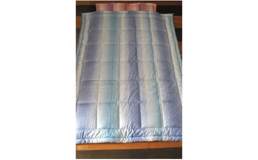 綿にこだわった手作り肌掛けふとん（ブルー）｜あ！寝装広場ワタコウ 寝具 布団 掛け布団 M58S04