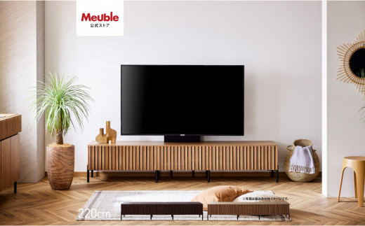 
                  テレビボード 220cm ローボード ルーク2 ＜2色対応＞【モーブル／大川家具】
                