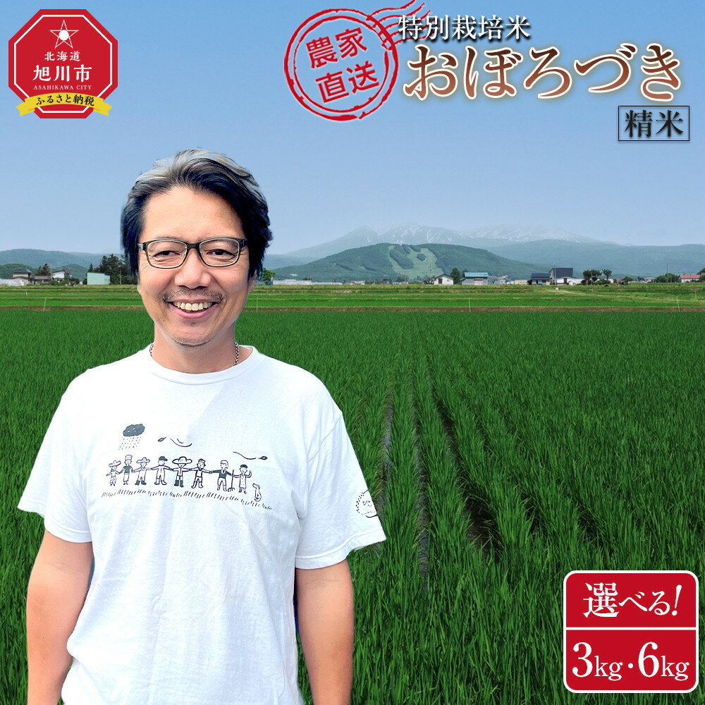 【ふるさと納税】特別栽培米おぼろづき精米3kg or 6kg 令和7年産(10月から発送予定)【選べる配送月】 | お米 こめ 食品 人気 おすすめ コスパ 5kg 10kg