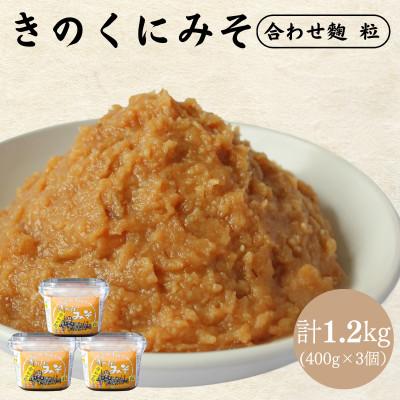 ふるさと納税 田辺市 きのくにみそ(合わせ麹)粒 1.2kg(400g×3個) 【kyj020-1】