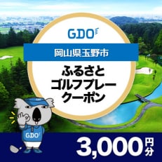 【岡山県玉野市】GDOふるさとゴルフプレークーポン(3,000円分)