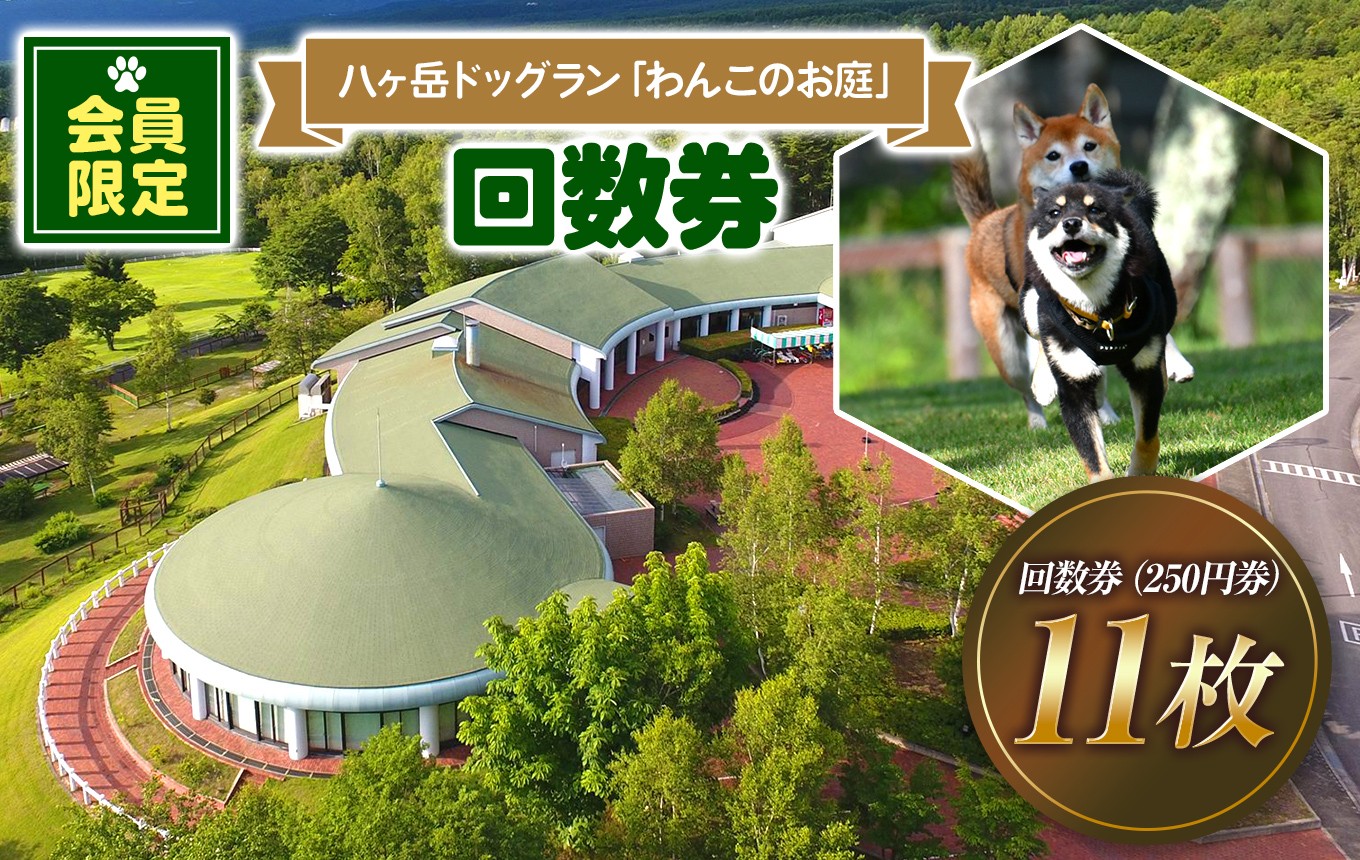 
                  【会員限定】 八ヶ岳 ドッグラン 「わんこのお庭」 回数券 11枚 | 犬 わんちゃん 旅行 自然 広い 信州 八ヶ岳 長野県 諏訪郡 原村
                