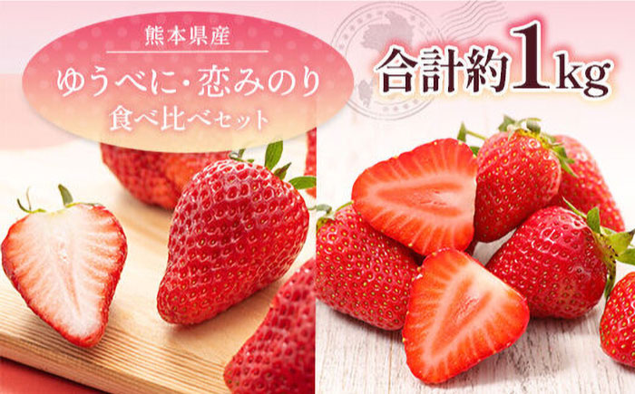 【先行予約】【数量限定】 ゆうべに・恋みのり 食べ比べセット 約1kg【くまふる】 [ZBG064]
