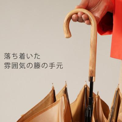 ふるさと納税 都留市 婦人長傘　絵おり(バラとぶどう・ベージュ)槙田商店の傘職人が作る上品な日本製の晴雨兼用婦人傘 |  | 03