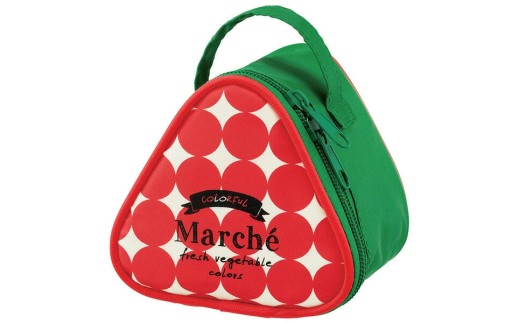 保冷おにぎり型ランチバック （内側アルミ蒸着） KONC2 マルシェ トマト おにぎりケース おにぎりポーチ コンビニおにぎり 三角おにぎり おむすび お握り ご飯 保冷仕様 スケーター 408458 奈良県 奈良市 skt117