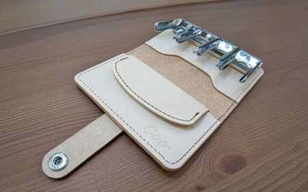 レール式コインケース【キャメル】各コインをキッチリ収納できる小さなお財布！