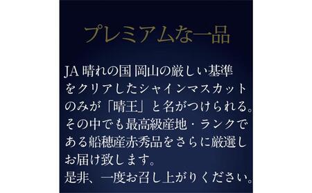 [HS]ぶどう 2025年 先行予約 9月・10月発送 最高級品シャイン マスカット 晴王 2房 〈合計約1.2kg〉 ブドウ 葡萄  岡山県産 船穂産 フルーツ 果物 ギフト