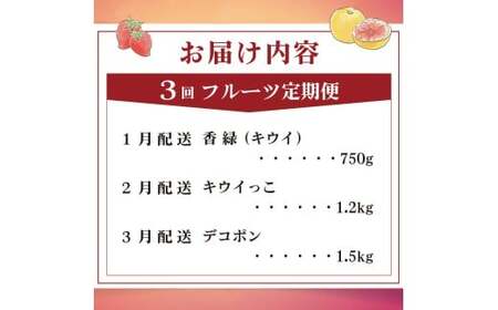 旬のフルーツ 定期便 3回 Iコース フルーツ 定期便