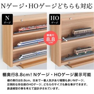 Nゲージ・HOゲージ対応　鉄道模型ディスプレイケース　幅113cm(ブラック)　TMC-K113BK【1547761】
