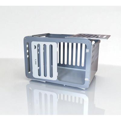 ふるさと納税 国立市 アルミ製犬用ケージ 高級ペットサークル「i100」天版キャスター付き【ダークグレー×ライトグレー】 |  | 02