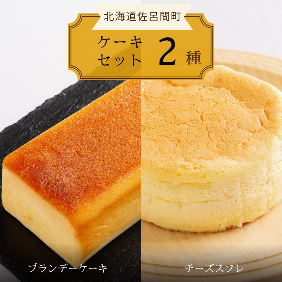 【ふるさと納税】 2種のケーキセット（ブランデーケーキ・チーズスフレ） 【 ふるさと納税 人気 おすすめ ランキング 菓子 ケーキ ブランデーケーキ チーズスフレ 甘い 美味しい 北海道 佐呂間町 送料無料 】 SRMJ047