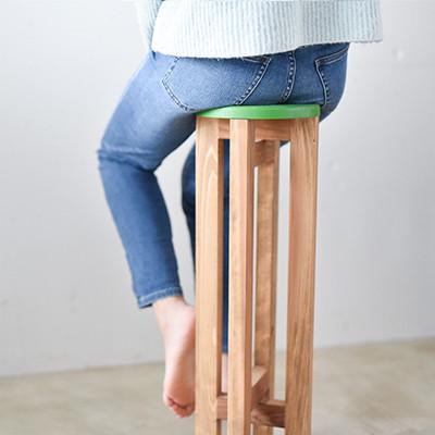 ふるさと納税 守谷市 小さなスツール【緑】キッチン・洗面所に