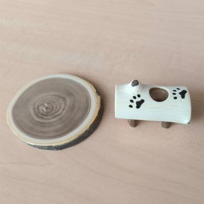 ふるさと納税 羽後町 木製 エンジュのやすらぎアロマウッド台座付き 猫の足跡入り[No.5325-0559] |  | 01