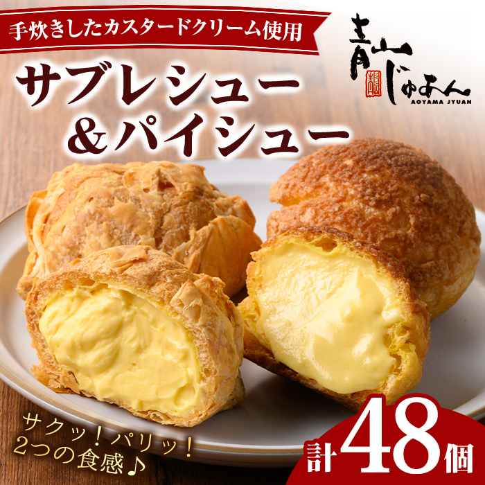 No.1049-D 薩摩77万石溶岩サブレシュー＆パイシュー(48個入) 【青山じゅあん】