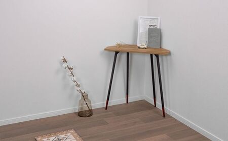【＆FREL】FS ウォールサイドテーブル 天板 メラミンホワイトパイン 幅70cm　奥行30cm　高さ72cm