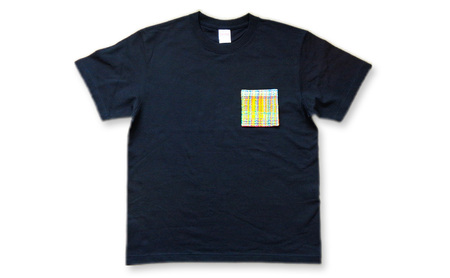 胸ポケット付きTシャツ Mサイズ 半袖 洋服 手織り 男女兼用 選べる ポケット 色 コットン 新潟市 ポケット黄