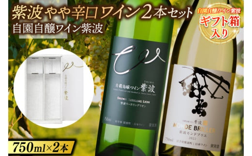 ギフト箱入り 紫波やや辛口ワイン２本セット モンドブリエ・リースリングリオン (AL088)