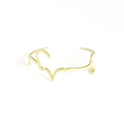 ふるさと納税 静岡市 【國廣沙織×三代目板金屋】Hiraganaバングル　うつくしい　ゴールドSサイズ　1個 |  | 01