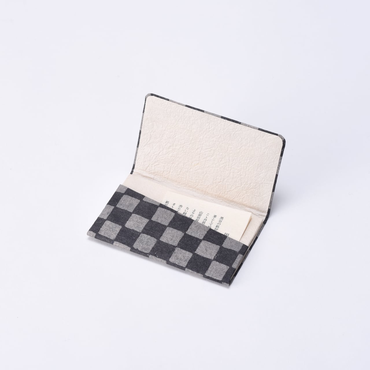 伝統工芸 黒谷和紙 名刺入れ（型染：市松灰）名刺入れ 和紙 黒谷 贈り物 プレゼント ギフト 記念日 誕生日 お中元 センス お土産 京都 綾部