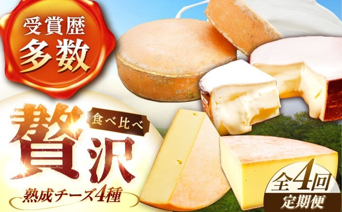 
            【全4回定期便/3ヵ月毎】北海道 チーズ 4種《足寄町》【しあわせチーズ工房】定期便 チーズ ナチュラルチーズ ハード ラクレット 生乳 ミルク 乳製品 おつまみ ギフト 食べ比べ 北海道産 あしょろ 138000 138000円 [BEAK022]
          