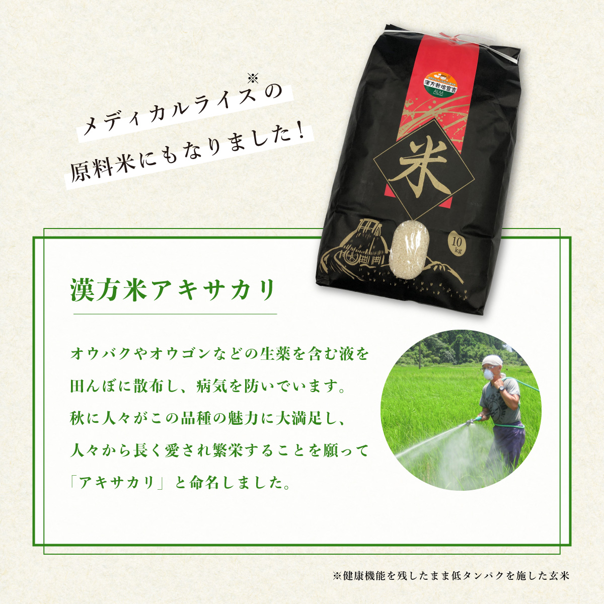 【定期便】新米 玄米 ５kg×12回（合計60kg） 健方米 アキサカリ 漢方栽培