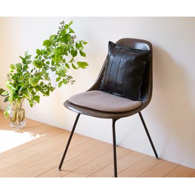 ふるさと納税 高槻市 【KAKURA】レザークッション tunagu35 ブラック |  | 01