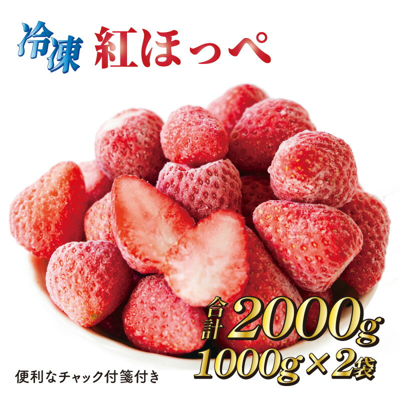 【ふるさと納税】 060-11　完熟冷凍いちご2kg以上！森木農園が育てる、濃く甘いちご『紅ほっぺ』