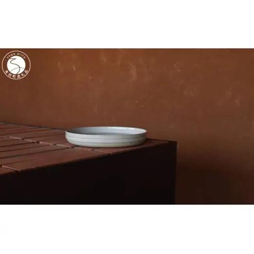 1616/ CMA Stack Flat 180 Earth Grey 2枚セット【1616/arita japan】有田焼 セシリエ・マンツ 北欧 デンマーク 食器 器 うつわ 皿 プレート グレー シンプル スタッキング シック モダン eb046